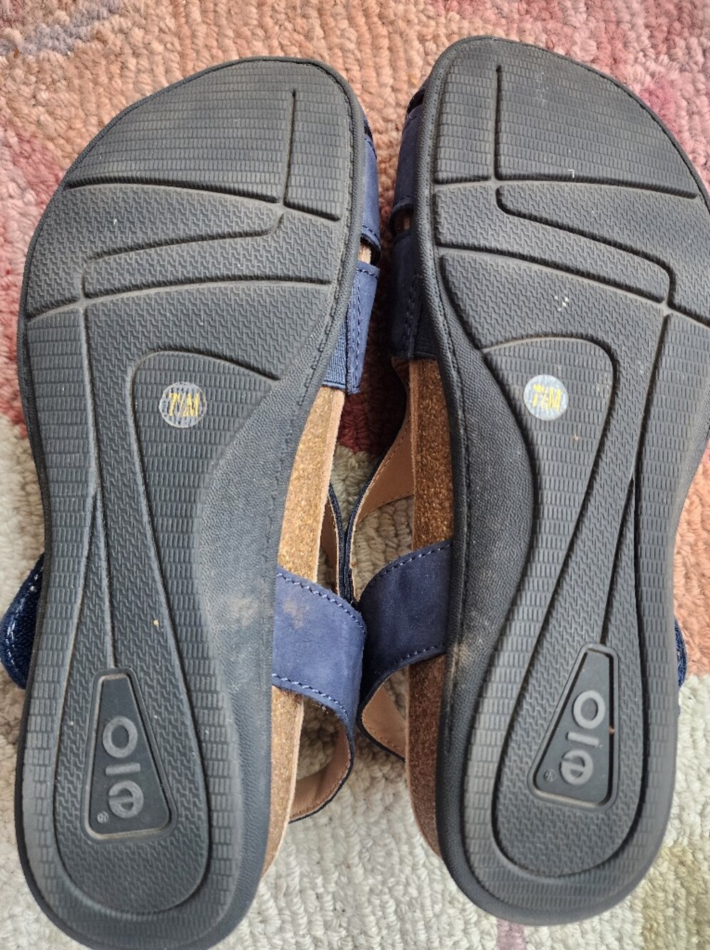 Earth Origins Womens Navy Suede Slingback Sandals - Picture 5 of 6